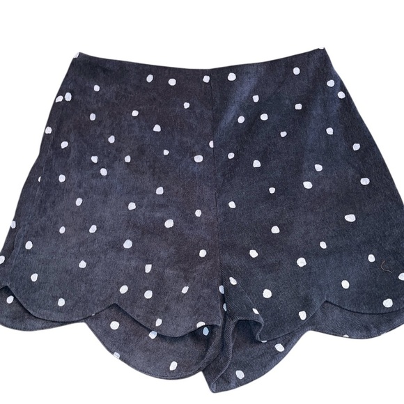Entro Blue and White Skorts with Scalloped Hem - Picture 1 of 9